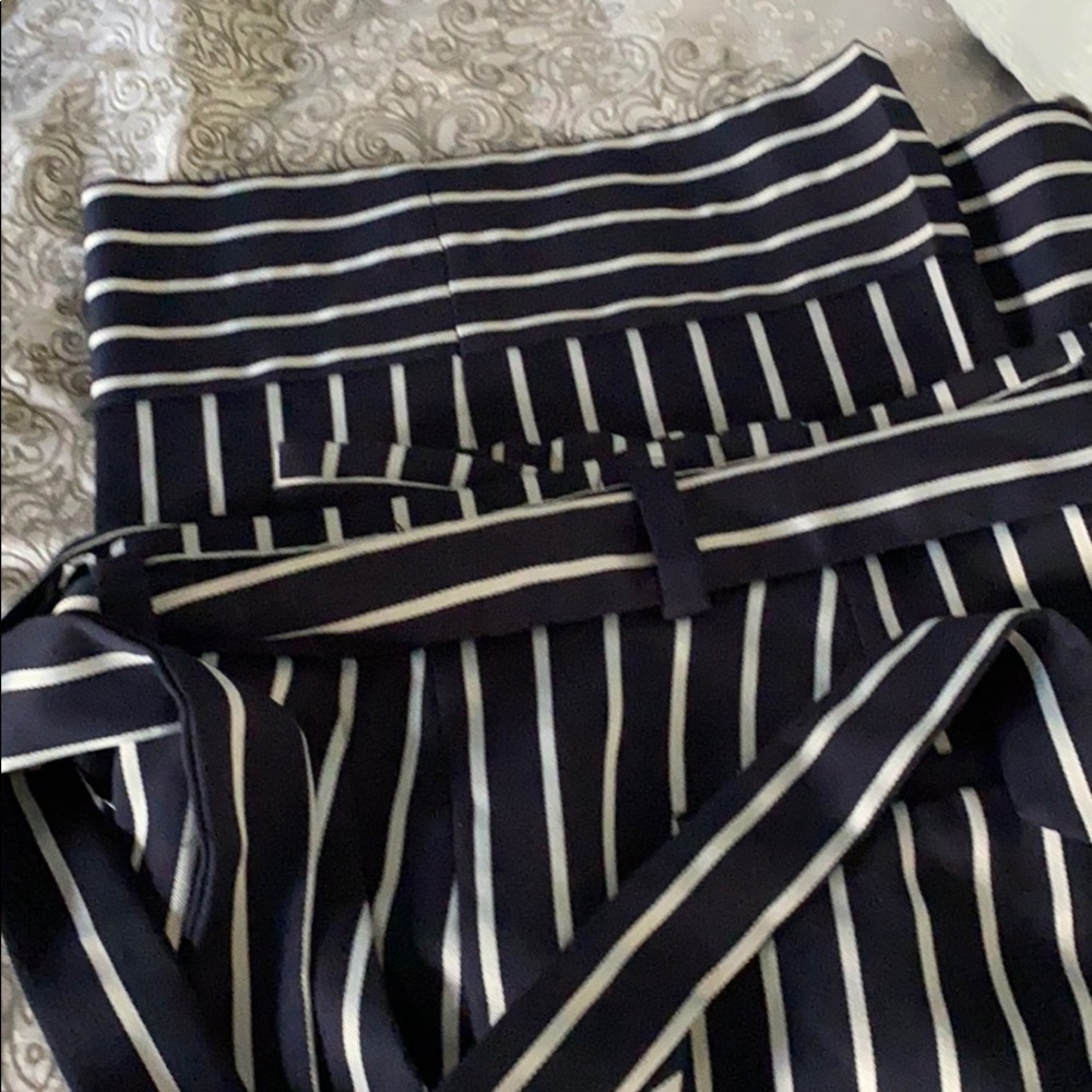 Super wide leg stripped pant